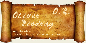 Oliver Miodrag vizit kartica